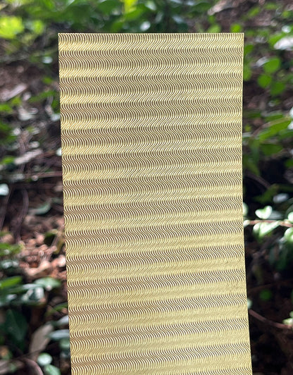 BSP238 "Slick Wave" Patterned Brass Sheet 2-1/2" Wide