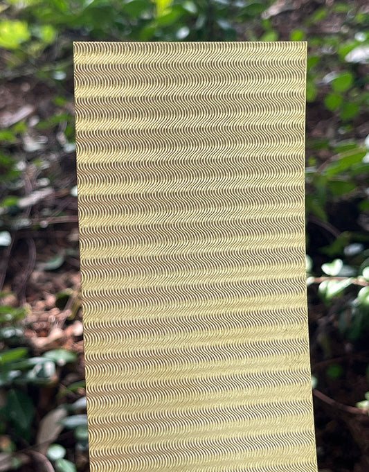 BSP238 "Slick Wave" Patterned Brass Sheet 2-1/2" Wide