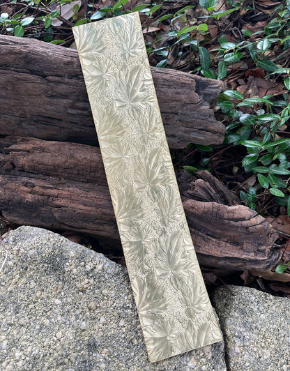 BSP241 "Leaf" Patterned Brass Sheet 2-1/2" Wide
