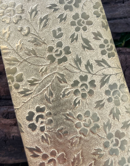 BSP244 "Floral" Patterned Brass Sheet 2-1/2" Wide