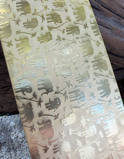 BSP248 "Elephant" Patterned Brass Sheet 2-1/2" Wide