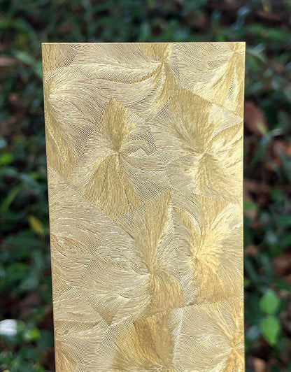 BSP253 "Spiral" Patterned Brass Sheet 2-1/2" Wide