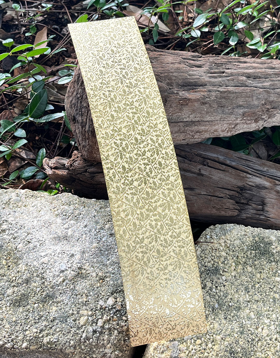 BSP264 "Leafy" Patterned Brass Sheet 2-1/2" Wide