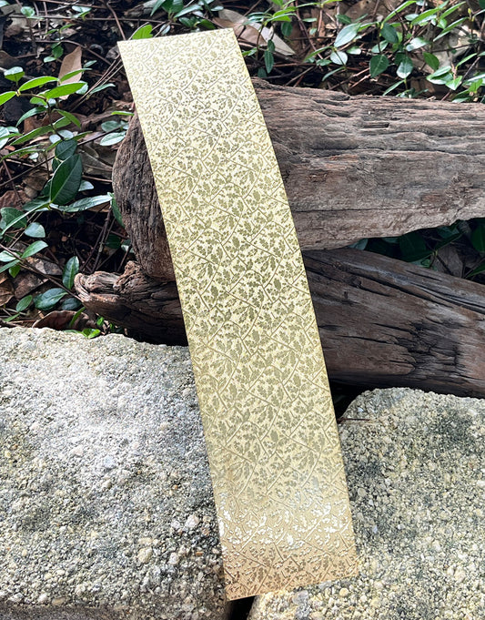 BSP264 "Leafy" Patterned Brass Sheet 2-1/2" Wide