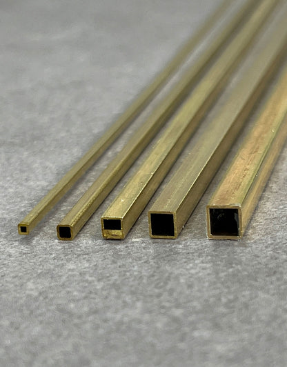BST0X = Brass Square Tube 12" long (BST0X) **Choose Size**