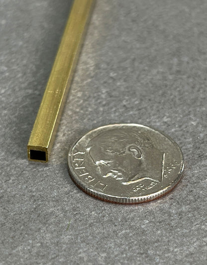 BST0X = Brass Square Tube 12" long (BST0X) **Choose Size**
