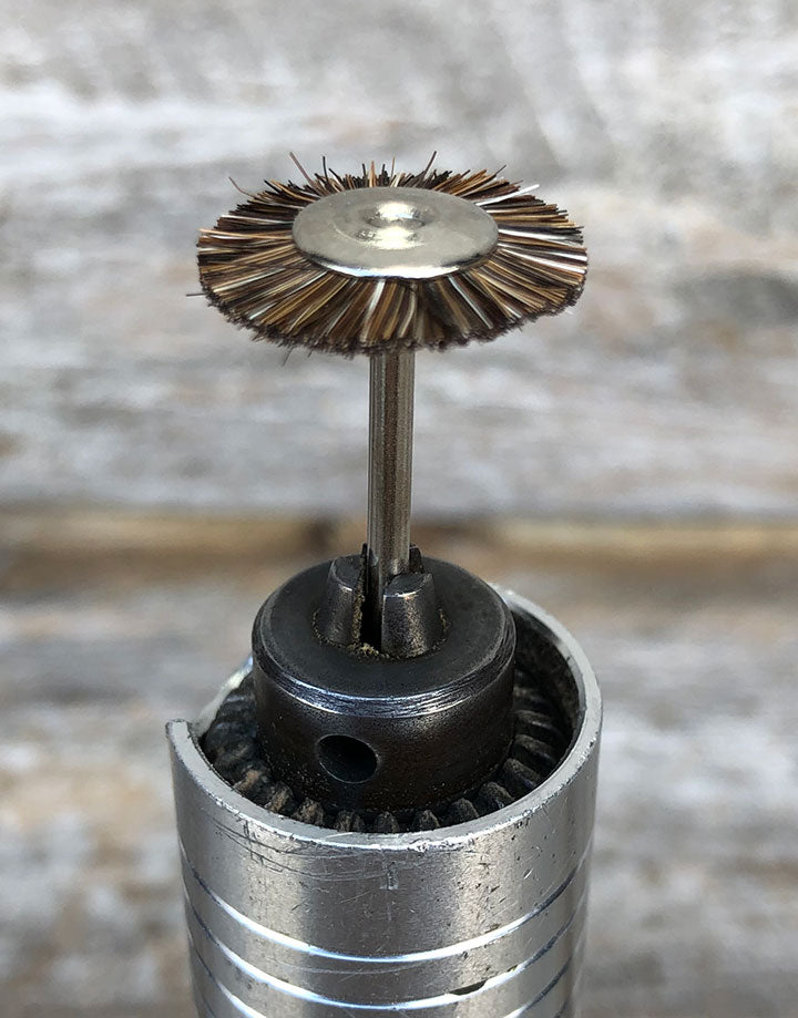 BU14XX = Mounted Bristle Wheel Brushes with 3/32" Mandrel (Doz)