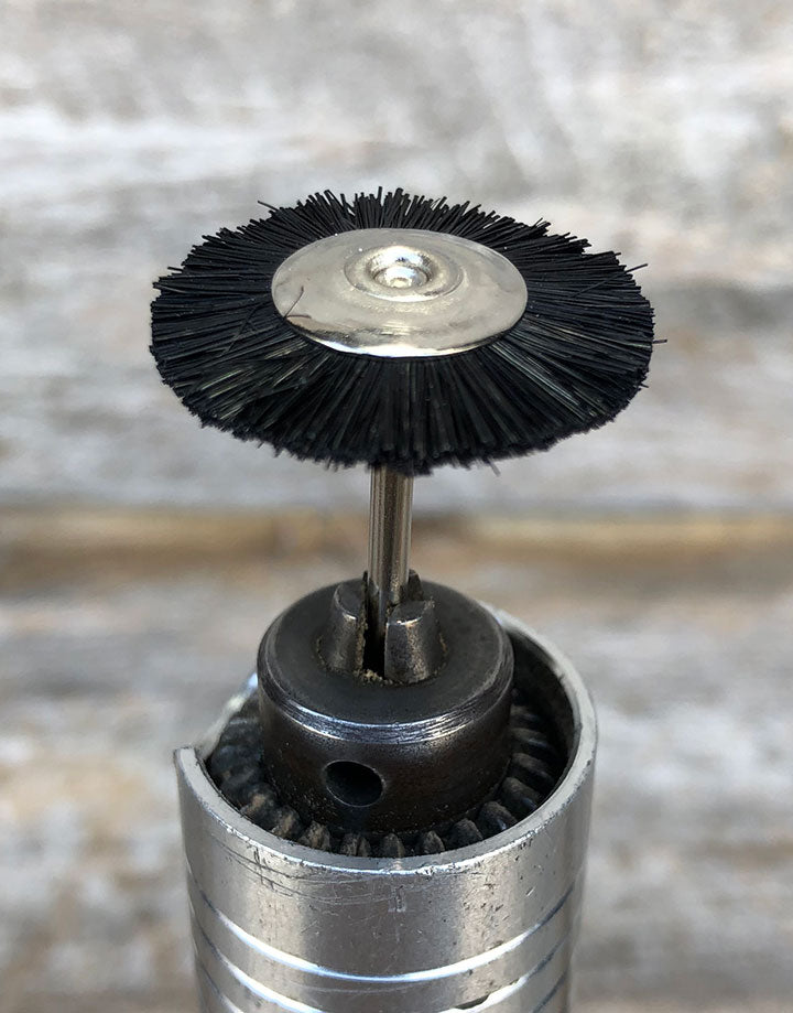 BU14XX = Mounted Bristle Wheel Brushes with 3/32" Mandrel (Doz)