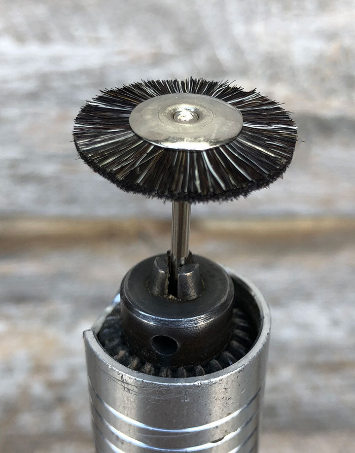 BU14XX = Mounted Bristle Wheel Brushes with 3/32" Mandrel (Doz)
