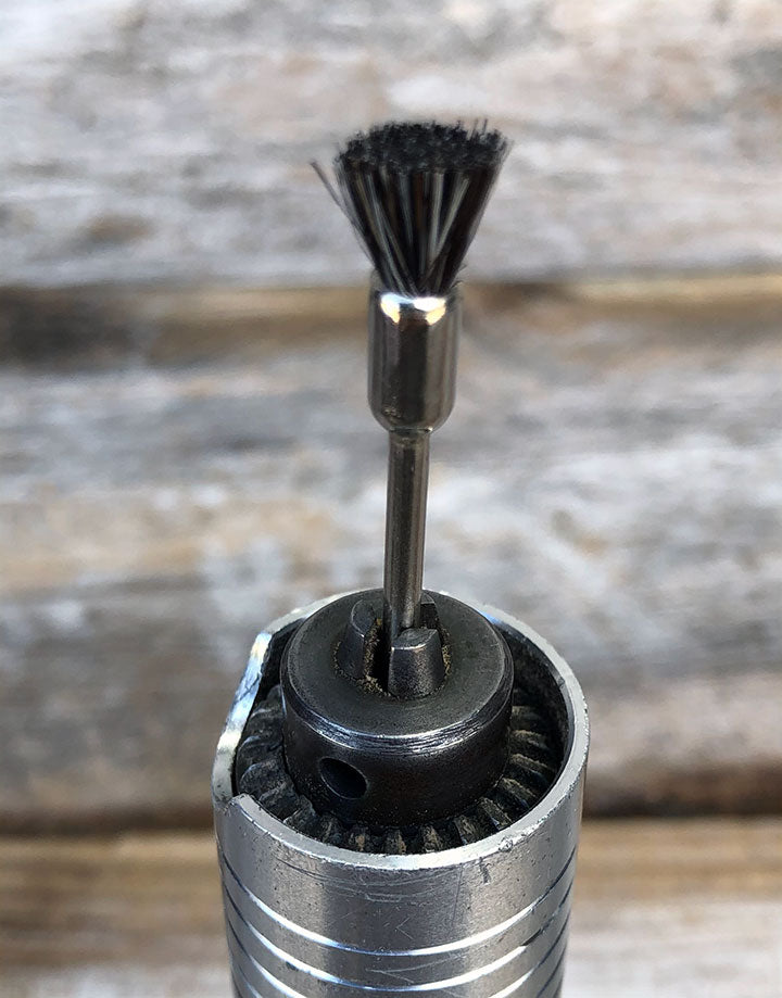 BU14XX = Mounted Bristle End Brushes with 3/32" Mandrel (Dozen)