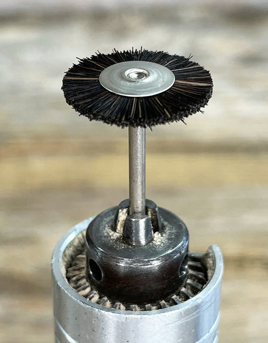 BU150X = Mounted Wheel Brush 3/4'' dia with 3/32'' mandrel (6pc) - Abbott Robinson