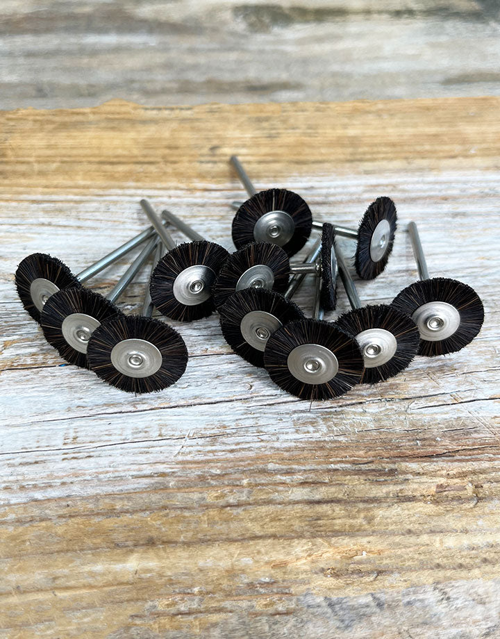 BU150X = Mounted Wheel Brush 3/4'' dia with 3/32'' mandrel (6pc) - Abbott Robinson