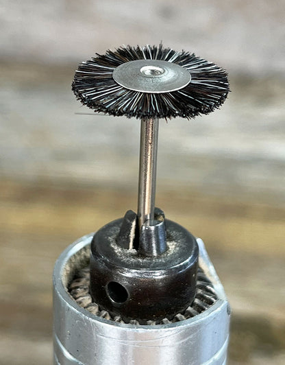 BU150X = Mounted Wheel Brush 3/4'' dia with 3/32'' mandrel (6pc) - Abbott Robinson