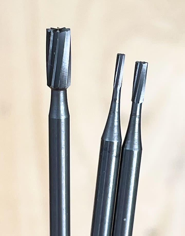 77.35 = Cylinder Plain Square Bur (Pkg of 6) - Choose Size