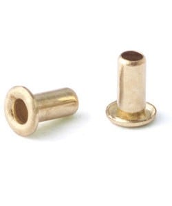 CCBR2003 = BRASS EYELETS 1/16''dia x 1/8''long for RIVET TOOL (50pcs)