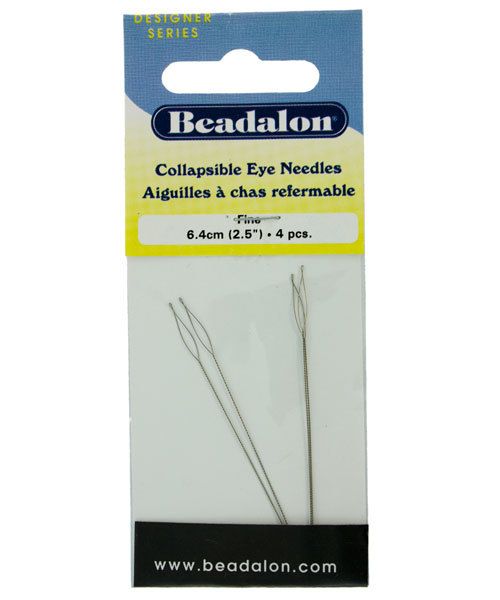 CD925 = COLLAPSIBLE EYE NEEDLES 2.5'' x .012'' FINE (Pkg of 4)