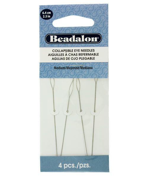 CD926 = COLLAPSIBLE EYE NEEDLES 2.5'' x .014'' MEDIUM (Pkg of 4)
