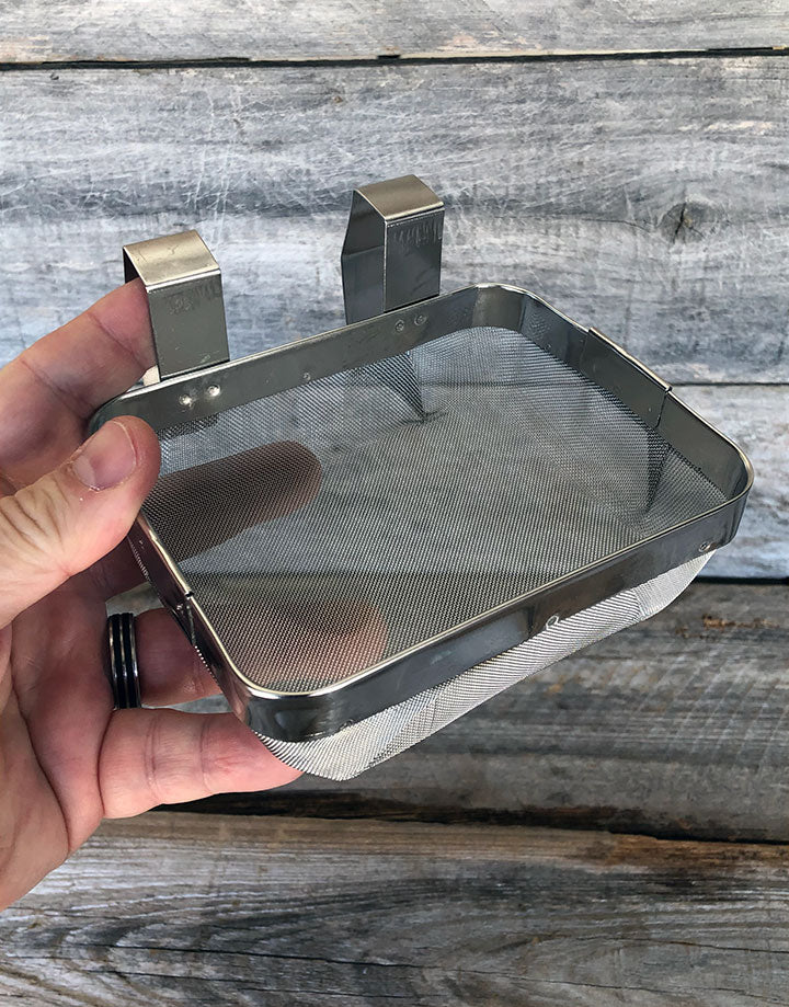 CL5800F = Ultrasonic Basket - Extra Fine Mesh - 4-7/8" x 3-7/8" x 1-3/8" D