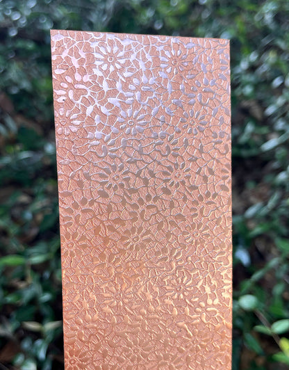 XSP246 = Pattern Metal Sheet "Floral" 2-1/2" wide 24ga