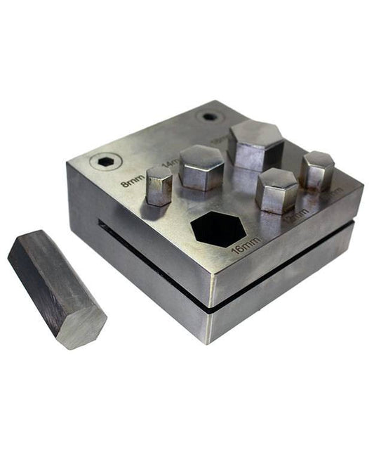 DA2405 = Hexagon Disc Cutter Set of Six Sizes 8mm to 18mm