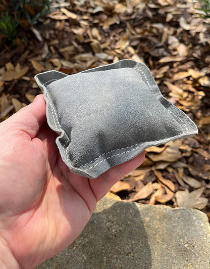 DA5705 = Leather Sand Bag Square 5-1/2'' x 5-1/2''