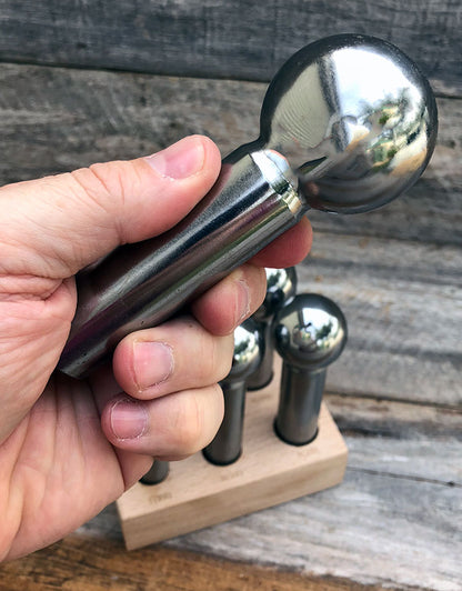 DA7250 = Large 5pc Dapping Punch Set in Wood Stand