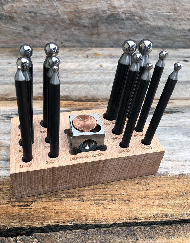 DA9414 = Mini Dapping Set with Block and 12 Punches