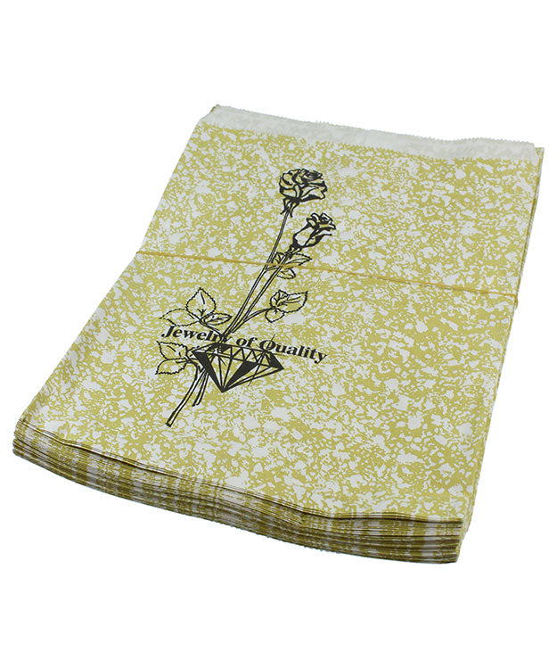 DBG1165 = Paper Gift Bag Gold and Black Pattern 8-1/2'' x 11''  (Bundle of 100)