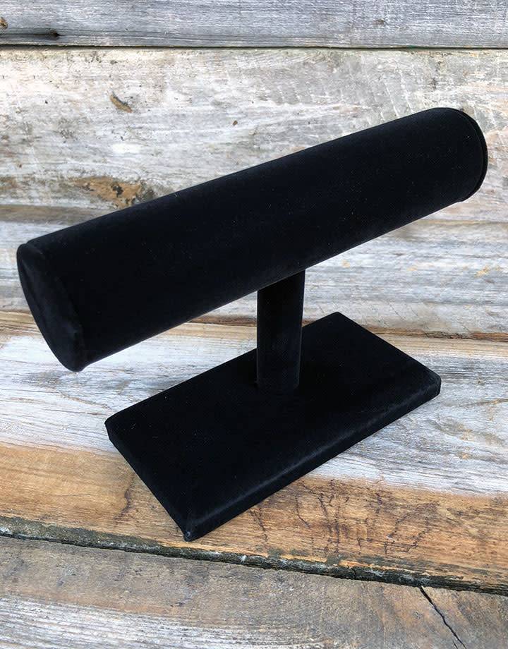 DBR1190 = black-velvet Bracelet T Bar 7''W x 5''H