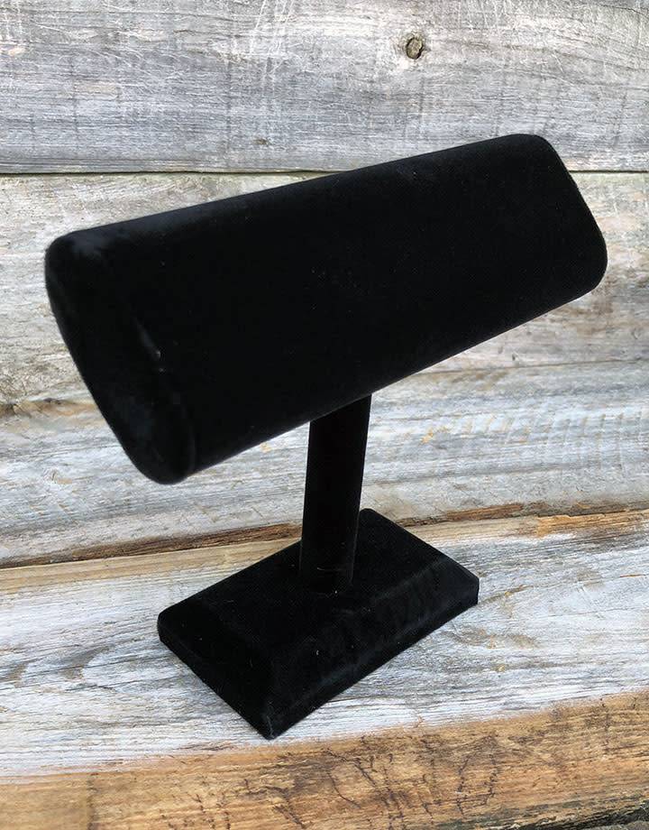 DBR1195 = Black Velvet Oval Bracelet T-Bar