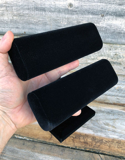 DBR1196 = Value Velvet Bracelet T-Bar Double Oval