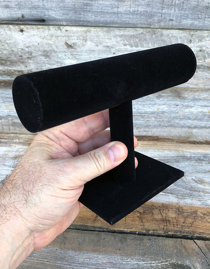 DBR1199 = Economy Black Velvet Bracelet T Bar  7-1/8'' W x 5-1/8'' W