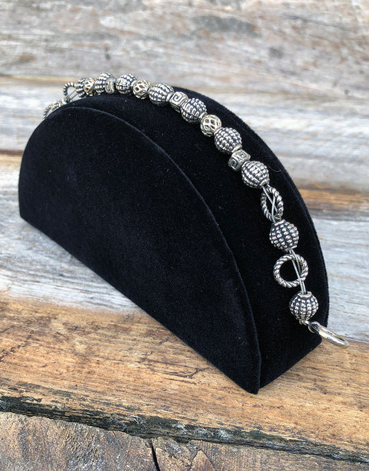 DBR1236 = Value Velvet Half Round Bracelet Display 1-3/8" Wide
