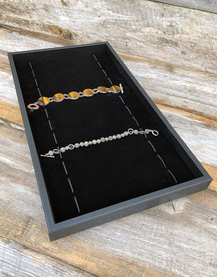 DBR1640 = Value Velvet Bracelet or Watch Tray Insert with 12 Elastic Bands