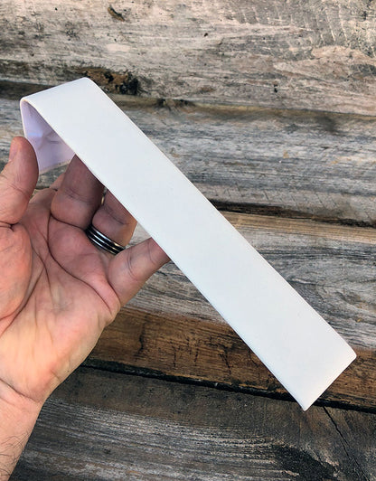 DBR6239 = White Leatherette Single Bracelet Ramp 1-1/2'' x 7-3/4'' (Pkg of 3)