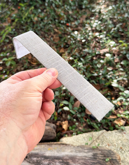 DBR7239 = Grey Linen Single Bracelet Ramp 1-1/2'' x 7-3/4''  (Pkg of 3)
