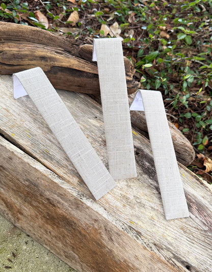 DBR7239 = Grey Linen Single Bracelet Ramp 1-1/2'' x 7-3/4''  (Pkg of 3)