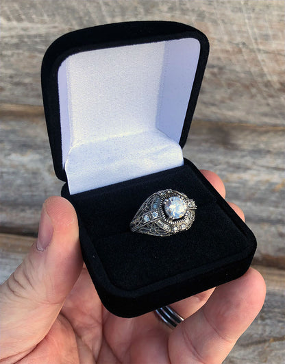 DBX1212 = Black Value Velvet Ring Box (Each)