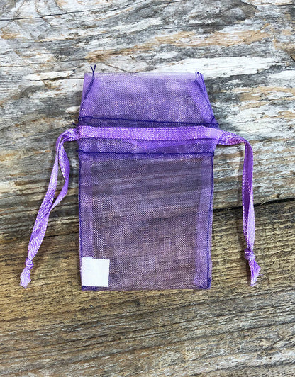 DBX1291PU = Organza Drawstring Pouch Purple 1-3/4"x2" (Dozen)