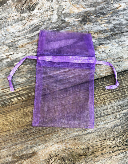 DBX1292PU = Organza Drawstring Pouch Purple 3-1/2''x3-1/2'' (Dozen)