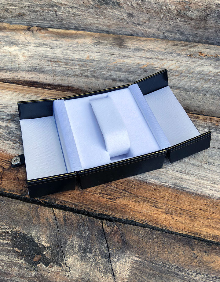 DBX1318 = Double Door Leatherette Watch Box with Collar & Packer