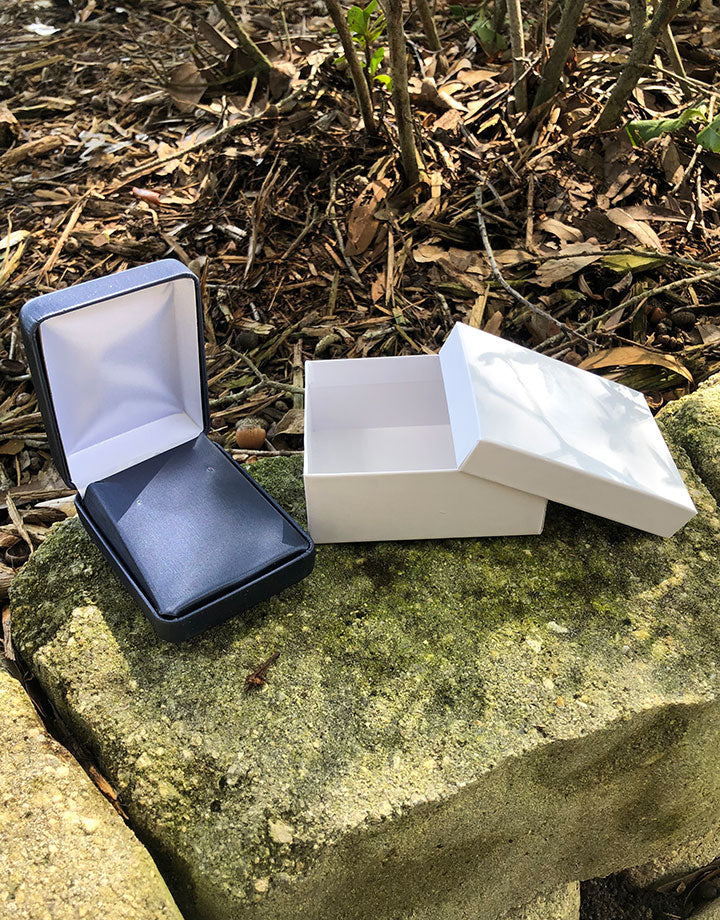 DBX1712 = Blue Satin Metal Earring / Pendant Box