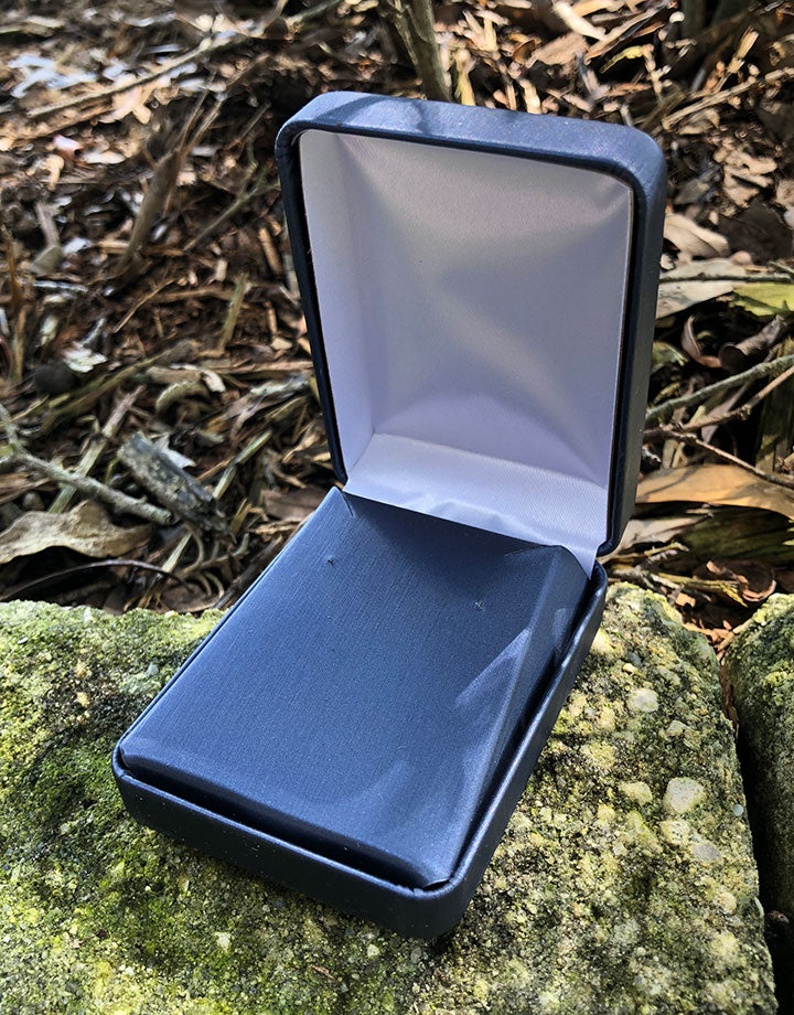 DBX1712 = Blue Satin Metal Earring / Pendant Box
