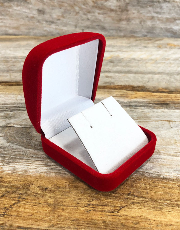 DBX2220 = Red Value Velvet Earring Box (Each)