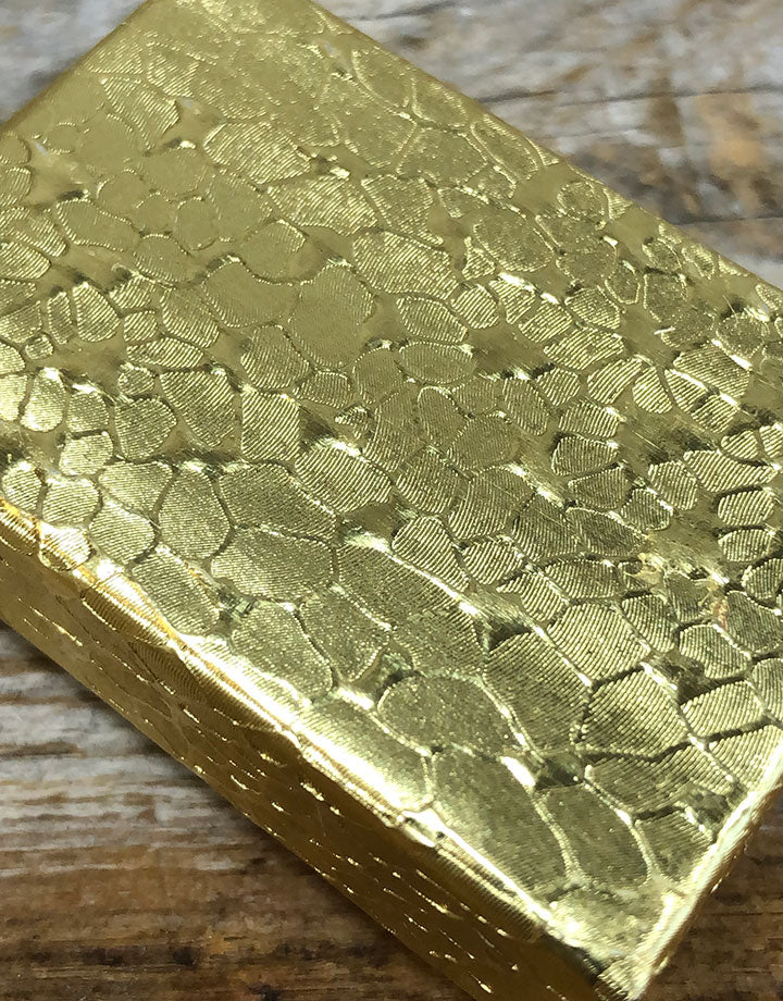 DBX2810G = BOXES - COTTON FILLED GOLD FOIL  1-7/8'' x 1-1/4'' x 5/8''   CASE 100