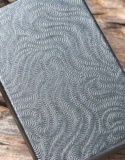 DBX2821B = BOXES - COTTON FILLED BLACK SWIRL  2-5/8'' x 1-1/2'' x 7/8''   CASE 100