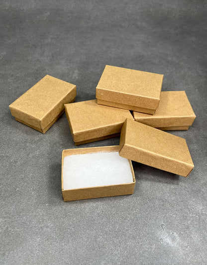 DBX2821K = BOXES - COTTON FILLED KRAFT  2-5/8'' x 1-1/2'' x 7/8''   CASE 100
