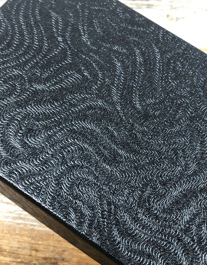 DBX2832B = BOXES - COTTON FILLED BLACK SWIRL  3-1/4'' x 2-1/4'' x 1''  CASE 100
