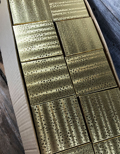 DBX2833G = BOXES - COTTON FILLED GOLD FOIL  3-1/2'' x 3-1/2'' x 1''  CASE 100
