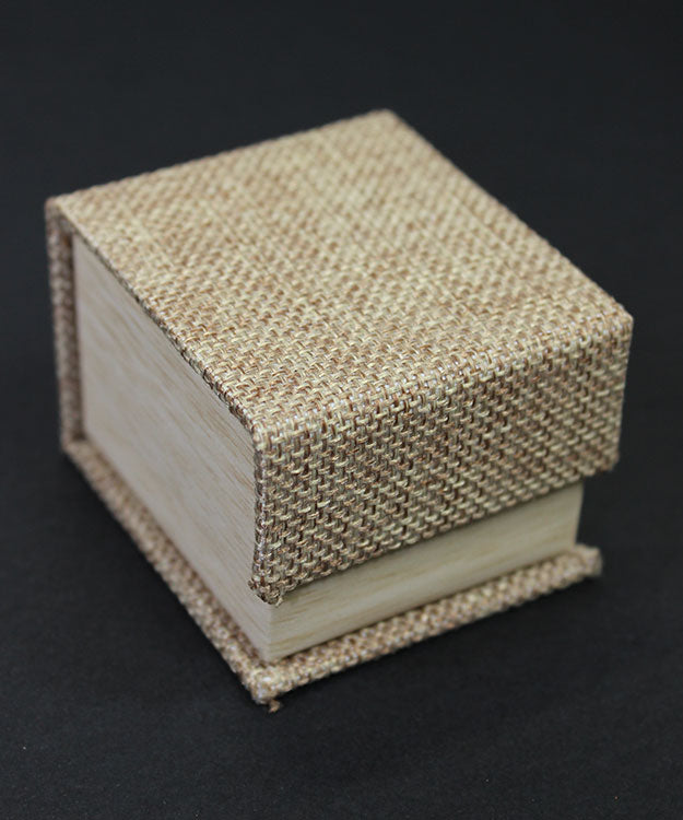 DBX3050 = Burlap Deluxe Magnetic Ring Box (Each)